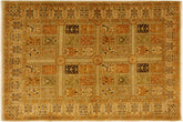handmade Transitional Design Tan Gold Hand Knotted RECTANGLE 100% WOOL area rug 4' x 6'