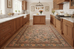 handmade Transitional Jasmain Lt. Brown Lt. Brown Hand Knotted RECTANGLE 100% WOOL area rug 4x6