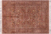 handmade Traditional Razia Lt. Brown Lt. Brown Hand Knotted RECTANGLE 100% WOOL area rug 4x6