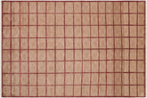 handmade Modern Gabbeh Tan Aubergine Hand Knotted RECTANGLE 100% WOOL area rug 8' x 10'