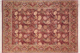 handmade Transitional Spring Red Brown Hand Knotted RECTANGLE 100% WOOL area rug 8x10