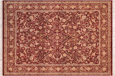 handmade Traditional Kashan Red Gold Hand Knotted RECTANGLE 100% WOOL area rug 8x10