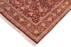 handmade Traditional Kashan Red Gold Hand Knotted RECTANGLE 100% WOOL area rug 8x10