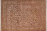 handmade Traditional Gulab Gold Green Hand Knotted RECTANGLE 100% WOOL area rug 8x10