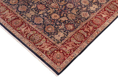 Antique Agra Tessie Blue/Red Wool Rug - 8'3'' x 10'2''