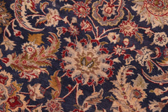 Antique Agra Tessie Blue/Red Wool Rug - 8'3'' x 10'2''