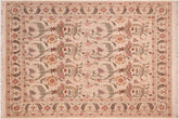handmade Transitional Azeem Beige Green Hand Knotted RECTANGLE 100% WOOL area rug 8x10