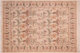 handmade Transitional Azeem Beige Green Hand Knotted RECTANGLE 100% WOOL area rug 8x10