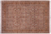 handmade Transitional Tabriz Lt. Gray Copper Hand Knotted RECTANGLE 100% WOOL area rug 8x10