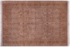 handmade Transitional Tabriz Lt. Gray Copper Hand Knotted RECTANGLE 100% WOOL area rug 8x10