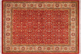 handmade Traditional Regular Red Beige Hand Knotted RECTANGLE 100% WOOL area rug 8x10