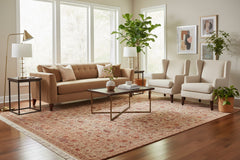 handmade Transitional Sayra Green Beige Hand Knotted RECTANGLE 100% WOOL area rug 8x10