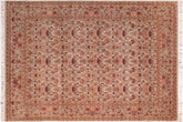 handmade Transitional Sayra Green Beige Hand Knotted RECTANGLE 100% WOOL area rug 8x10