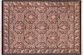 handmade Transitional Doop Black Black Hand Knotted RECTANGLE 100% WOOL area rug 9x12