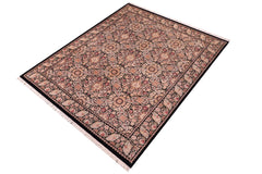 handmade Transitional Doop Black Black Hand Knotted RECTANGLE 100% WOOL area rug 9x12
