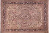 handmade Traditional Anarlaki Taupe Green Hand Knotted RECTANGLE 100% WOOL area rug 9x12