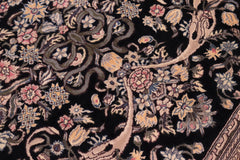 handmade Traditional Tamour Black Black Hand Knotted RECTANGLE 100% WOOL area rug 9x12