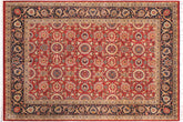 handmade Transitional Agra Tabriz Red Blue Hand Knotted RECTANGLE 100% WOOL area rug 9x12