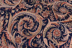 handmade Traditional Savonarrie Blue Blue Hand Knotted RECTANGLE 100% WOOL area rug 9x12