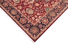 handmade Traditional Kafkaz Red Blue Hand Knotted RECTANGLE 100% WOOL area rug 9x12
