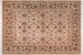 handmade Transitional New Asif Beige Green Hand Knotted RECTANGLE 100% WOOL area rug 9x12
