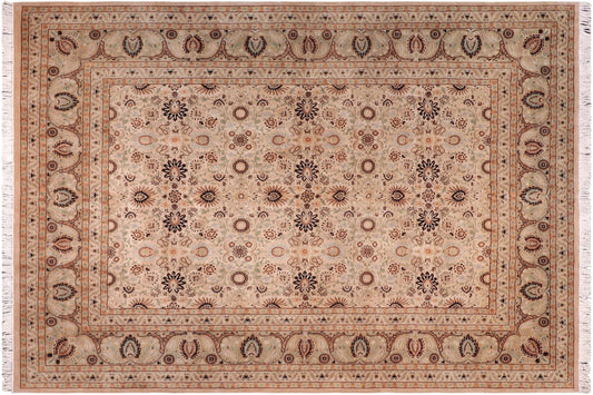 handmade Transitional New Asif Beige Green Hand Knotted RECTANGLE 100% WOOL area rug 9x12