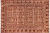 handmade Transitional Paracha Taupe Beige Hand Knotted RECTANGLE 100% WOOL area rug 9x12
