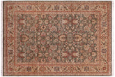 handmade Traditional Mehal Green Tan Hand Knotted RECTANGLE 100% WOOL area rug 9x12