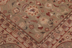 handmade Traditional Kashan Lt. Green Tan Hand Knotted RECTANGLE 100% WOOL area rug 9x12