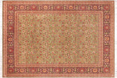 handmade Transitional Regular Green Aubergine Hand Knotted RECTANGLE 100% WOOL area rug 9x11