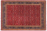 handmade Transitional Red Teal Hand Knotted RECTANGLE 100% WOOL area rug 9x12