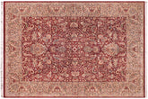 handmade Traditional Aness Red Beige Hand Knotted RECTANGLE 100% WOOL area rug 9x12