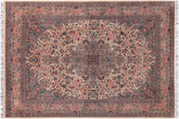 handmade Traditional Basarabian Ivory Pink Hand Knotted RECTANGLE 100% WOOL area rug 9x12