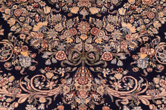 handmade Traditional Tamour Blue Gold Hand Knotted RECTANGLE 100% WOOL area rug 9x12