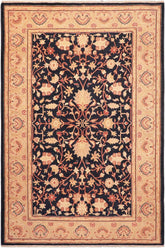 handmade Traditional Kafkaz Blue Tan Hand Knotted RECTANGLE 100% WOOL area rug 5 x 7