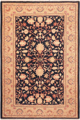 handmade Traditional Kafkaz Blue Tan Hand Knotted RECTANGLE 100% WOOL area rug 5 x 7