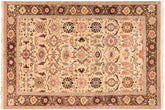 handmade Transitional Sultanabad Beige Green Hand Knotted RECTANGLE 100% WOOL area rug 5x7