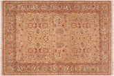 handmade Traditional Kafkaz Tan Lt. Brown Hand Knotted RECTANGLE 100% WOOL area rug 5x7