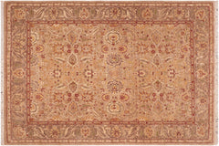 handmade Traditional Kafkaz Tan Lt. Brown Hand Knotted RECTANGLE 100% WOOL area rug 5x7