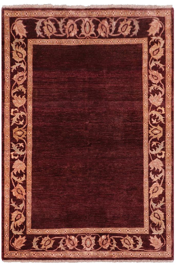 handmade Modern Gabbeh Maroon Beige Hand Knotted RECTANGLE 100% WOOL area rug 5 x 7