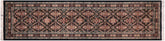 handmade Traditional Tabriz Black Pink Hand Knotted RUNNER 100% WOOL area rug 3' x 10'