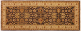 handmade Transitional Kafkaz Brown Beige Hand Knotted RUNNER 100% WOOL area rug 3' x 8'