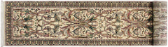 handmade Traditional Bhati Beige Green Hand Knotted RUNNER 100% WOOL area rug 3' x 12'