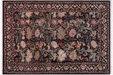 handmade Transitional Morris Black Black Hand Knotted RECTANGLE 100% WOOL area rug 3x5
