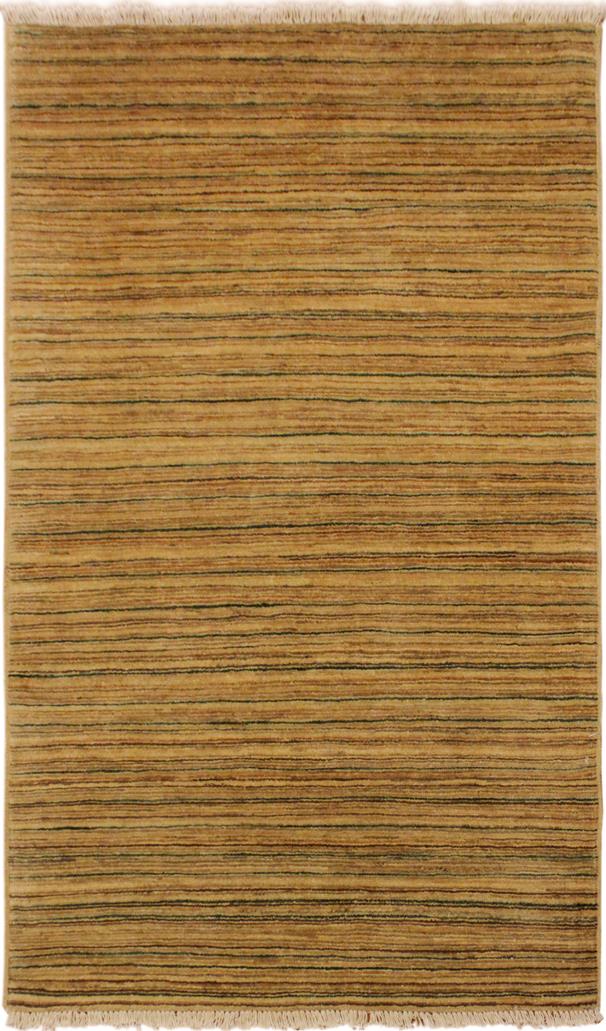 handmade Modern Gabbeh Beige Green Hand Knotted RECTANGLE 100% WOOL area rug 3  x 5