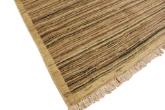 handmade Modern Gabbeh Beige Green Hand Knotted RECTANGLE 100% WOOL area rug 3' x 5'