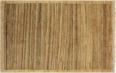 handmade Modern Gabbeh Beige Green Hand Knotted RECTANGLE 100% WOOL area rug 3' x 5'