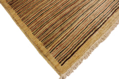 handmade Modern Gabbeh Beige Rust Hand Knotted RECTANGLE 100% WOOL area rug 3' x 5'