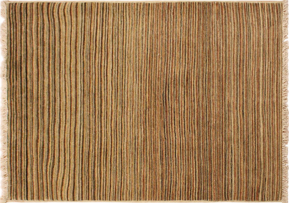 handmade Modern Gabbeh Beige Rust Hand Knotted RECTANGLE 100% WOOL area rug 3' x 5'