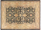 handmade Traditional Kafkaz Charcoal Tan Hand Knotted RECTANGLE 100% WOOL area rug 3x5